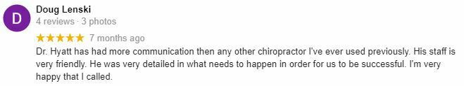 Chiropractic Oak Creek WI Doug Testimonial Chiropractic Oak Creek WI Doug Testimonial
