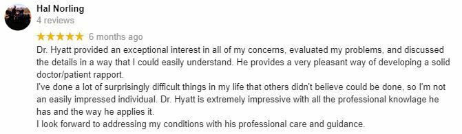 Chiropractic Oak Creek WI Hal Testimonial