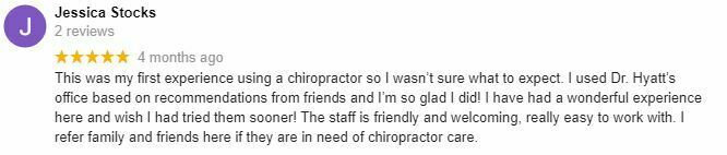 Chiropractic Oak Creek WI Jessica Testimonial